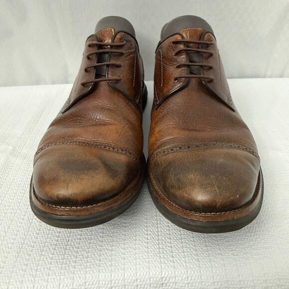 Martin Dingman Shoes Mens 11.5 M Countryaire Pebble Grain Cap Toe Brown Leather main image 9